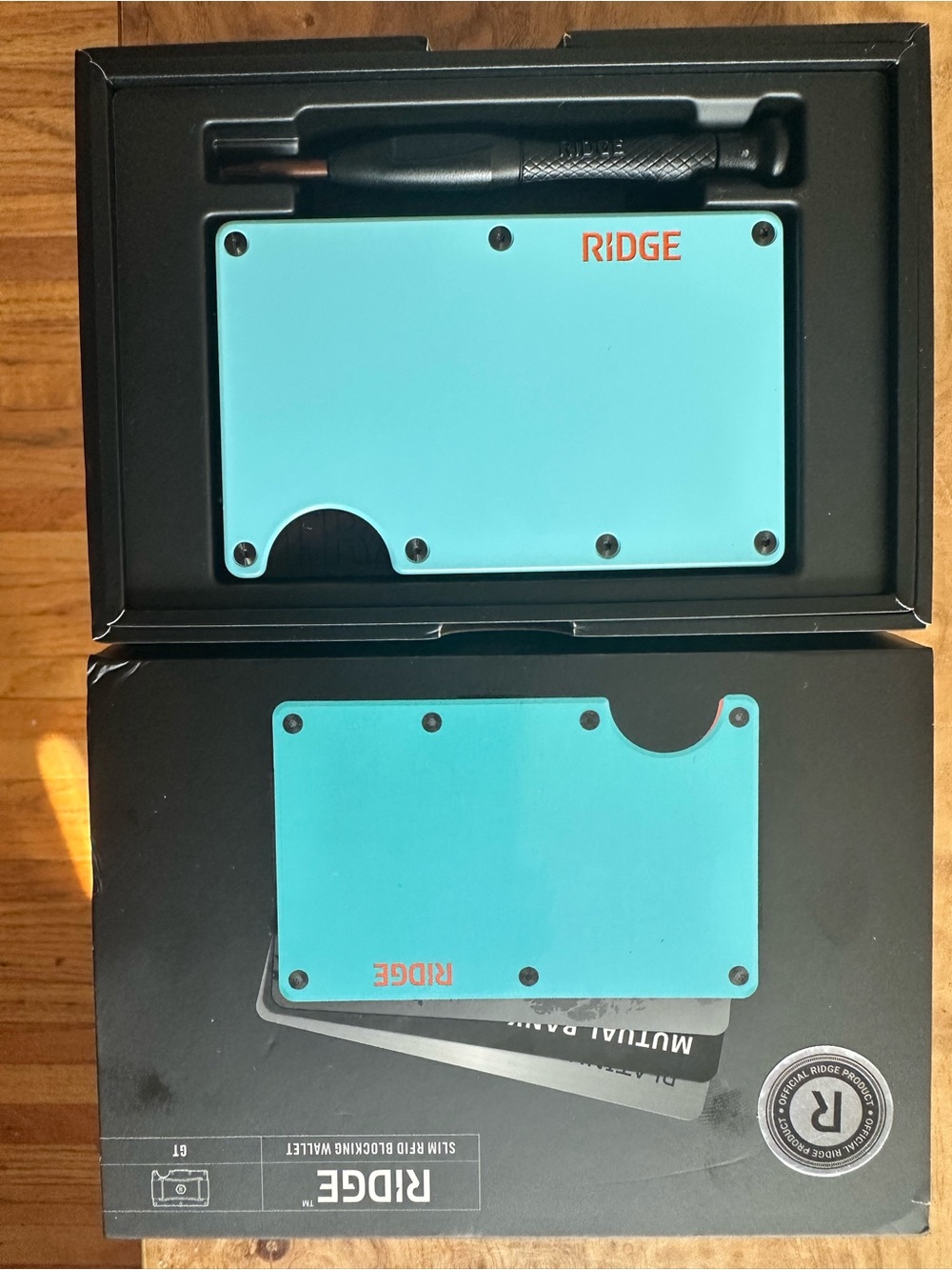 Ridge Wallet in Teal Blue Limited edition